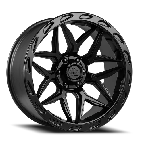 DOORBUSTER PRICING! - Lock Offroad Matrix Wheel 20x9 6x135 & 6x139.7 Matte Black w/ Matte Black Ring 0mm - FREE T-SHIRT INCLUDED! | MATRIX-2936MB
