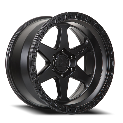 DOORBUSTER PRICING! - Lock Offroad Olympus Wheel 18x9 5x127 Matte Black w/ Matte Black Ring -12mm - FREE T-SHIRT INCLUDED! | OLYMPUS-8957MB