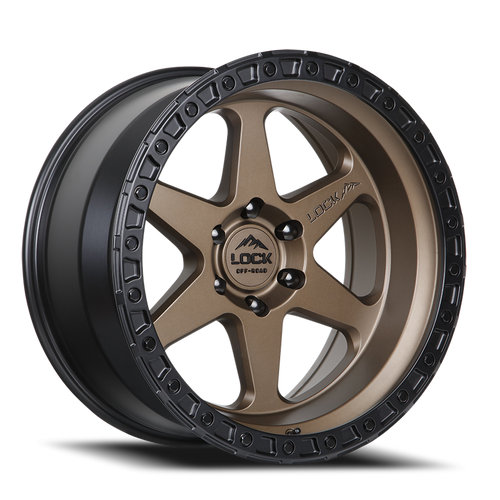 DOORBUSTER PRICING! - Lock Offroad Olympus Wheel 20x9 6x139.7 Matte Desert Bronze w/ Matte Black Ring 0mm - FREE T-SHIRT INCLUDED! | OLYMPUS-2969MRMBR
