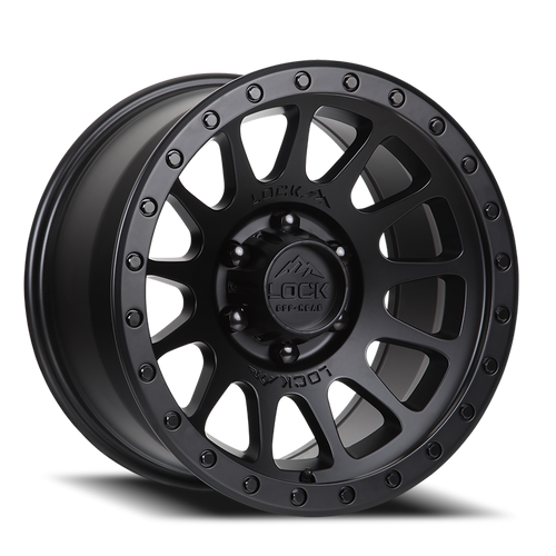 DOORBUSTER PRICING! - Lock Offroad Yosemite Wheel 20x10 8x170 Matte Black w/ Matte Black Ring -18mm - FREE T-SHIRT INCLUDED! | YOSEMITE-2187MB