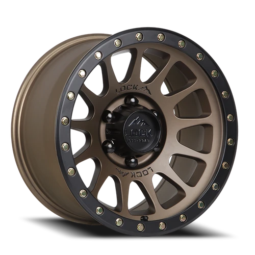 DOORBUSTER PRICING! - Lock Offroad Yosemite Wheel 20x9 6x139.7 Matte Desert Bronze w/ Matte Black Ring 18mm - FREE T-SHIRT INCLUDED! | YOSEMITE-2969MRMBR