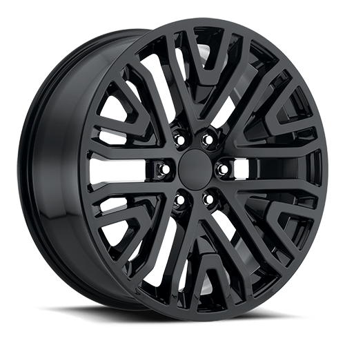 DOORBUSTER PRICING! - Factory Reproductions Fr 93 - Gm Mesh Replica Wheel Wheel 22x9 6x139.7 Gloss Black 28mm - FREE T-SHIRT INCLUDED! | 93290286502