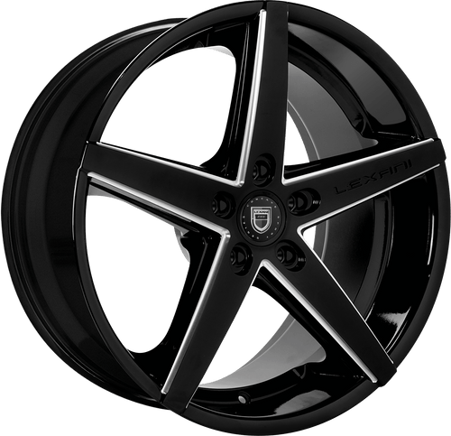 Lexani R-Four R04 Custom Drilled Wheel Blanks Rims 20x8.5 Black Milled Custom Offset | R04-2085-00-15BG
