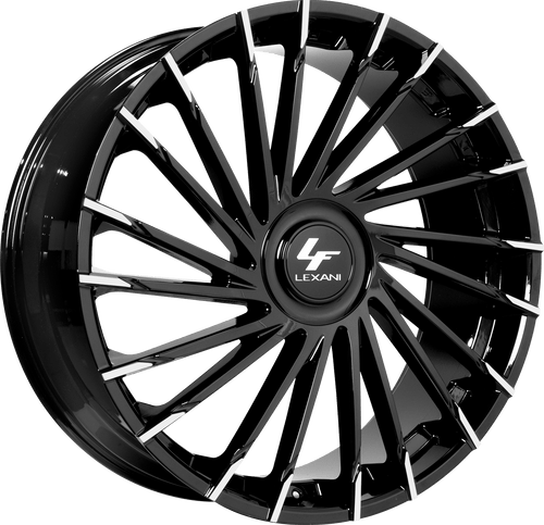Lexani Wraith Xl Wheels Rims 26x10 Blank Custom Drilled Black W/ Machined Tips 0mm | 696-2610-00-00MBT