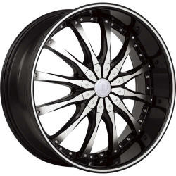 Borghini Bw99 Wheels Rims 24x9.5 6x139.7 Black Machined 30mm | WBWW099S47O18P024F004C16