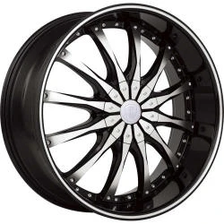 Borghini Bw99 Wheels Rims 24x9.5 6x139.7 Black Milled 30mm | WBWW099S47O18P024F050C16