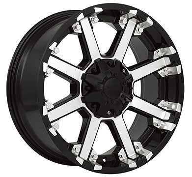 Dcenti Racing 3 Wheels Rims 20x9 5x127 (5x5) Black Machined -12mm | DW3-2968-N12BM