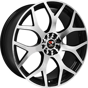 Dcenti Racing 43 Wheels Rims 20x8.5 5x4.5 (5x114.3) 5x100 Black Machined 35mm | DCTL043-2850BM