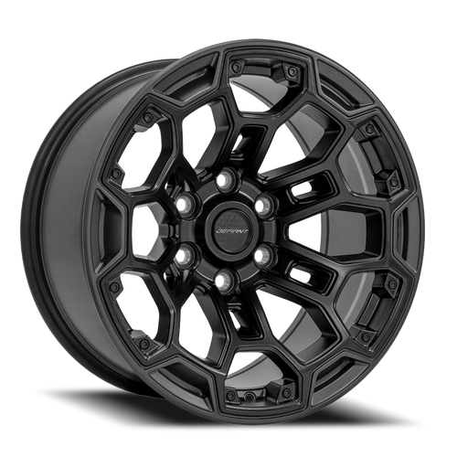 DOORBUSTER PRICING! - Defiant Df03 Wheel 18x9 6x139.7 Matte Black w/ Matte Charcoal Barrel -12mm - FREE T-SHIRT INCLUDED! | DF03-18090-6550-12B1G1