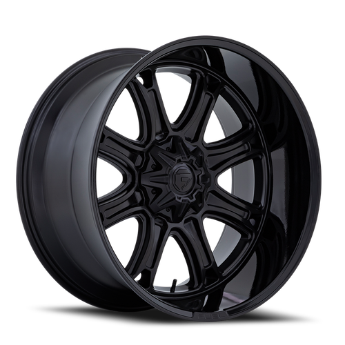 Fuel Darkstar Wheel 20x10 8x165.1 Matte Black With Gloss Black Lip -18mm - FREE T-SHIRT INCLUDED! | FC853MB20108018N