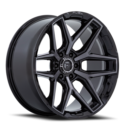 Fuel Flux Wheel 20x9 6x139.7 Gloss Black w/ Brushed Face & Gray Tint 20mm - FREE T-SHIRT INCLUDED! | FC854BT20906820