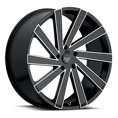 Gima 806 Wheels Rims 20x8.5 6x5.5 (6x139.7) Black Machined Face Left Side 30mm | GMA-806-2885BM-L