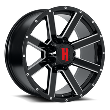 Havok 107 Wheels Rims 20x9 8x170 Black Milled W/ Machined Rivets 12mm | WHKW107S30O10P028F051C39