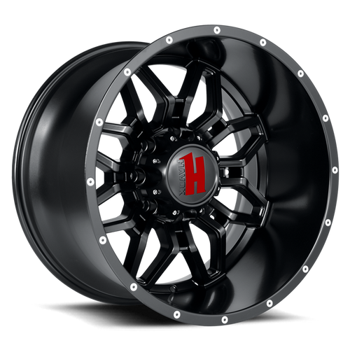 Havok 109 Wheels Rims 20x10 6x139.7 Dark Flat Black W/ Machined Rivets -24mm | WHKW109S32O04P024F093C31