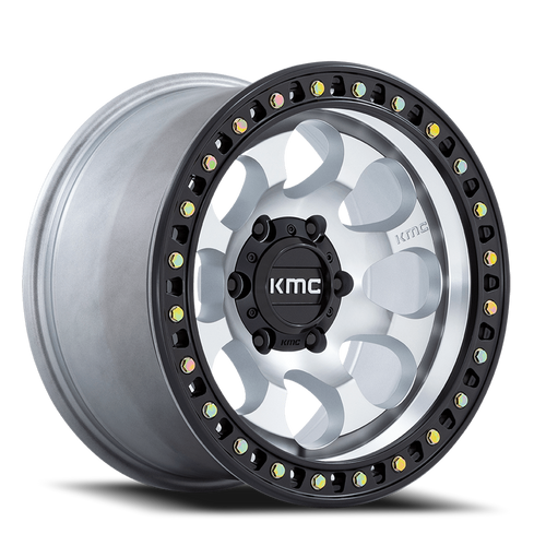Kmc Km550 Riot Sbl Wheel 17x8.5 5x127 Machined With Satin Black Lip 10mm - FREE T-SHIRT INCLUDED! | KM550DB17855010