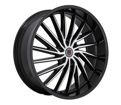 Redsport Rs56 22x9.5 6x139.7 Black Machined 30mm Wheels