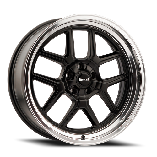 DOORBUSTER PRICING! - Ridler 610 Wheel 20x8.5 5x120.65 Matte Black w/ Polished Lip 0mm | 610-2861MB