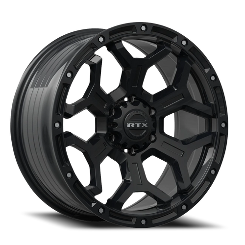DOORBUSTER PRICING! - Rtx Goliath Wheel 18x9 5x127 Satin Black With Milled Rivets -15mm | 83113