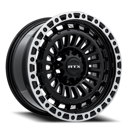 DOORBUSTER PRICING! - Rtx Moab Wheel 18x9 5x127 Gloss Black Machined Lip -15mm | 83134