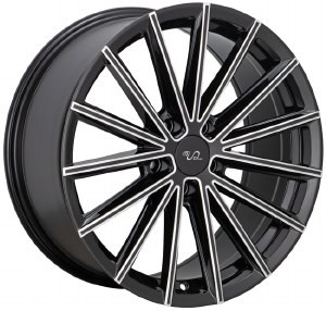 U2 58 Wheels Rims 17x7.5 5x114.3 Black Milled 38mm | WU2W058S11O23P010F050C13