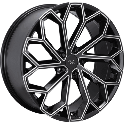 U2 65 Wheels Rims 17x7.5 5x114.3 Black Milled 38mm | WU2W065S11O23P010F060C13