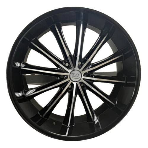 U2 66 Wheels Rims 22x9.5 6x139.7 Black Machined 30mm | WU2W066S39O18P024F031C16