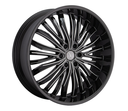 Velocity Vw36 Wheels Rims 24x9.5 6x139.7 Black Milled 30mm | WVWW036S47O18P024F050C16