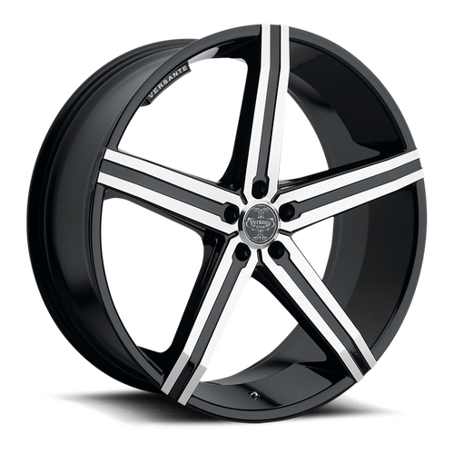 Versante 228 Wheels Rims 22x9 5x115 Black Machined 15mm | VER228-22964BM