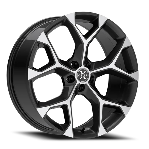 DOORBUSTER PRICING! - Xcess X05 5 Flake Wheel 20x8.5 5x100 Gloss Black Machined 35mm - FREE T-SHIRT INCLUDED! | X05050035GBM