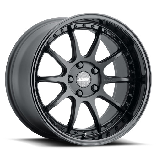 Esr Cs12 Wheels Rims 19x10.5 Blank Custom Drilled Matte Black 22mm | 90511122 CS12MBLK-BL
