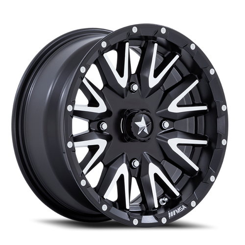 Msa Offroad M49 Creed Atv Utv Wheel 16x7 4x156 Matte Black Machined 10mm - FREE T-SHIRT INCLUDED! | MA049MD16704410