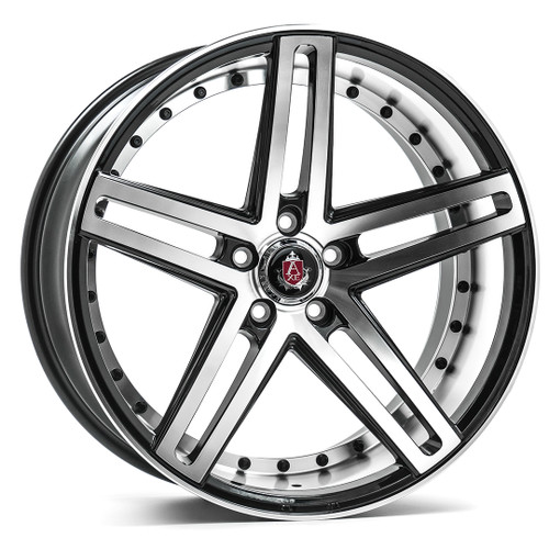 Axe Ex20 Wheels Rims 22x10.5 5x110 Black And Polished Face 25mm | 10522BLNK25EX20B-5x110