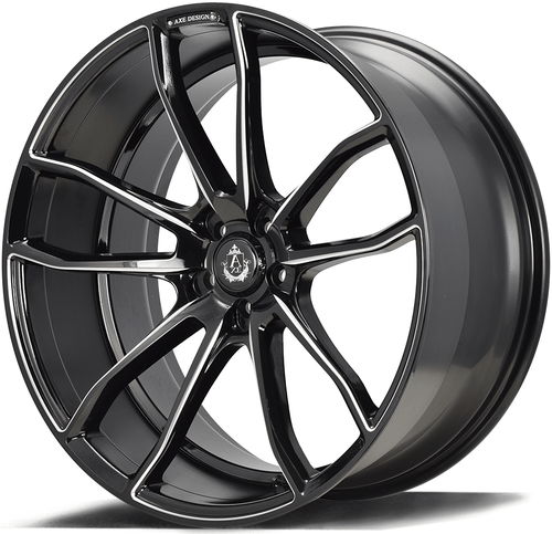 Axe Ex33 Wheels Rims 22x10.5 5x120 Gloss Black 38mm | 10522BK38EX33BLW-5x120
