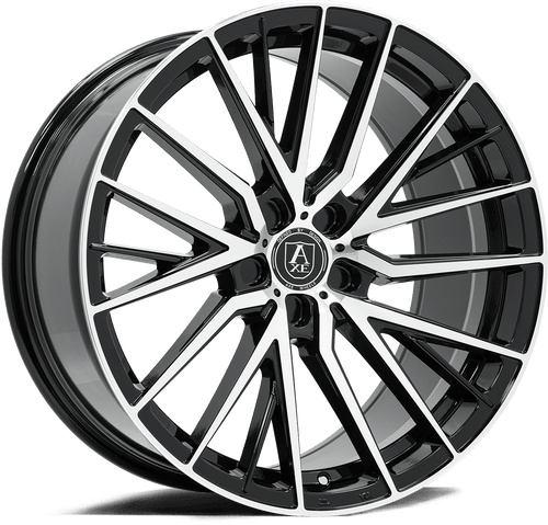 Axe Ex40 Wheels Rims 22x9 5x130 Black And Polished Face 35mm | 922BLNK35EX40BP-5x130