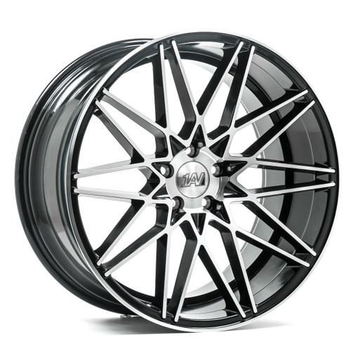 Axe Zx4 Wheels Rims 22x10.5 5x110 Black And Polished Face 38mm | 10522BNK38ZX4BP-5x110