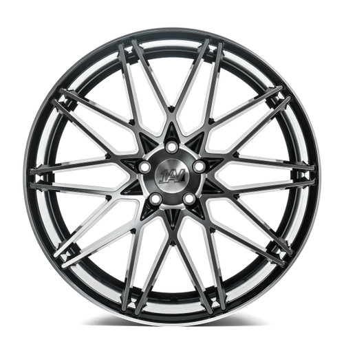 Axe Zx4 Wheels Rims 22x9 5x114.3 Black And Polished Face