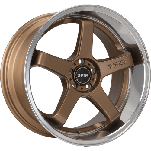 F1R Fc5 Wheels Rims 18x9.5 5x100 Satin Bronze W/ Polished Lip 35mm | FC518955100BZ35
