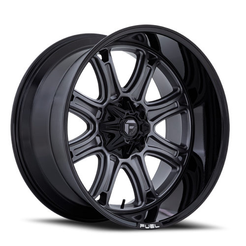 Fuel Darkstar Wheel 22x10 6x135 & 6x139.7 Matte Gunmetal With Black Lip 10mm - FREE T-SHIRT INCLUDED! | FC853AB22106710