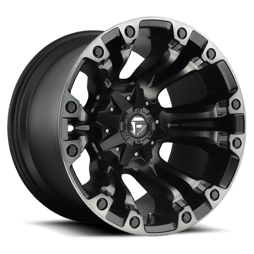 Fuel D569 Vapor Wheel 20x9 5x139.7 & 5x150 Matte Black Machined With Double Dark Tint 1mm - FREE T-SHIRT INCLUDED! | D56920907050A