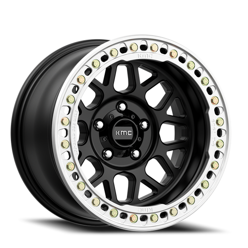 Kmc Km235 Grenade Crawl Beadlock Wheel 18x9 5x127 Satin Black 10mm - FREE T-SHIRT INCLUDED! | KM23589050710
