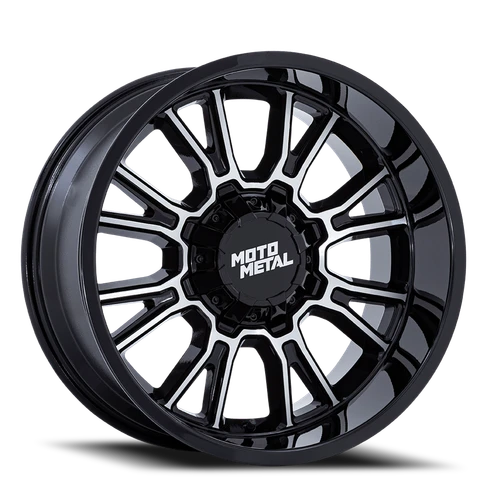 Moto Metal Mo810 Legacy Wheel 17x9 6x135 & 6x139.7 Gloss Black Machined 20mm - FREE T-SHIRT INCLUDED! | MO810BD17906720