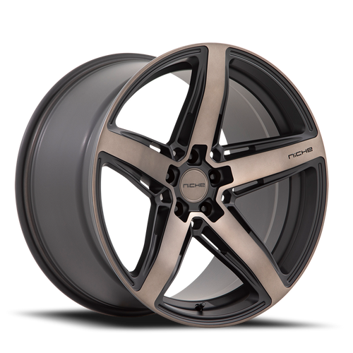 Niche M271 Teramo Wheel 20x10.5 5x120 Matte Black Machined With Double Dark Tint 35mm - FREE T-SHIRT INCLUDED! | M271200521+35