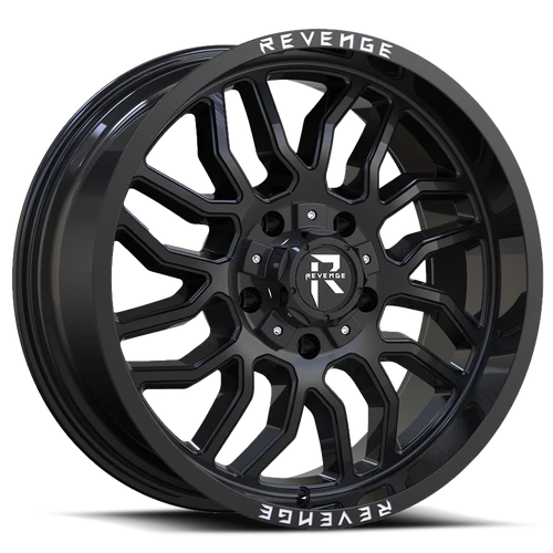Revenge Rv205 Wheel 20x9 8x165.1 Gloss Black 12mm - FREE T-SHIRT INCLUDED! | RV205-20908165+12B