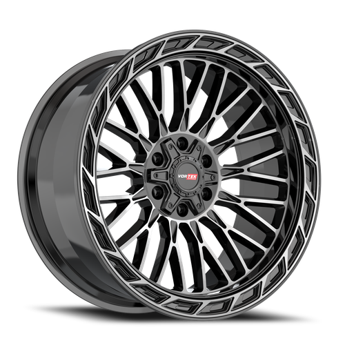 DOORBUSTER PRICING! - Vortek Vrp-502 Wheel 20x10 6x135 & 6x139.7 Black Diamond Cut With Dark Tint -18mm | 502201057-18BDCDT