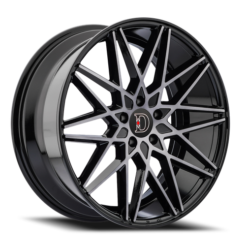DOORBUSTER PRICING! - Defy D03 Wheel 20x8.5 5x112 Gloss Black Machined w/ Dark Tint 35mm | D03285544+35DDT