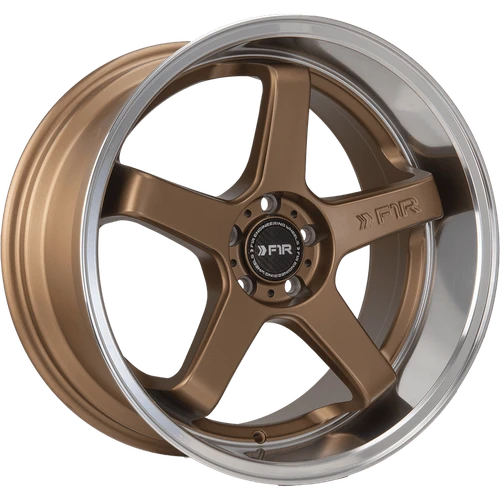 F1R Fc5 Wheels Rims 18x8.5 5x100 Satin Bronze W/ Polished Lip 35mm | FC518855100BZ35