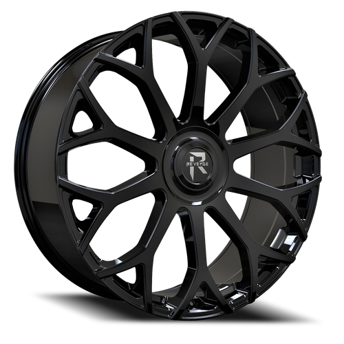 Revenge Rl105 Wheel 26x9.5 6x135 & 6x139.7 Gloss Black 25mm - MINIMUM PURCHASE OF 4 WHEELS - FREE T-SHIRT INCLUDED! | RL105-269561351397+25B-FCAP
