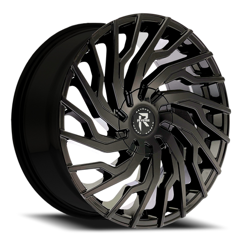 Revenge Rl101 Wheel 22x8.5 5x108 & 5x114.3 Gloss Black 35mm - FREE T-SHIRT INCLUDED! | RL101-228551081143+35B