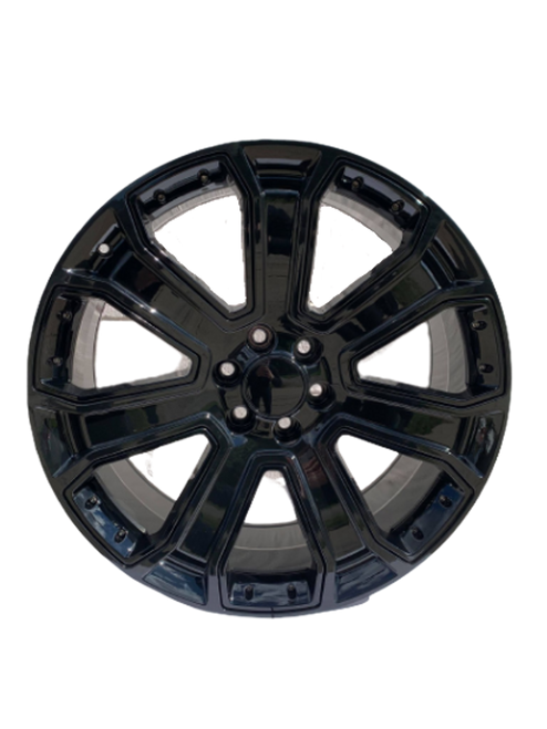 Replica RS-07 Wheels Rims 24x10 6x5.5 (6x139.7) Gloss Black Black Insert 31mm | RS07-2410655+31B/BI