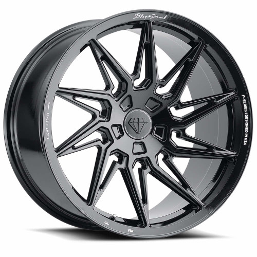 Blaque Diamond F20 Left Custom Drilled Wheel Blanks Rims 20x10 Black Custom Offsetmm | PW#510